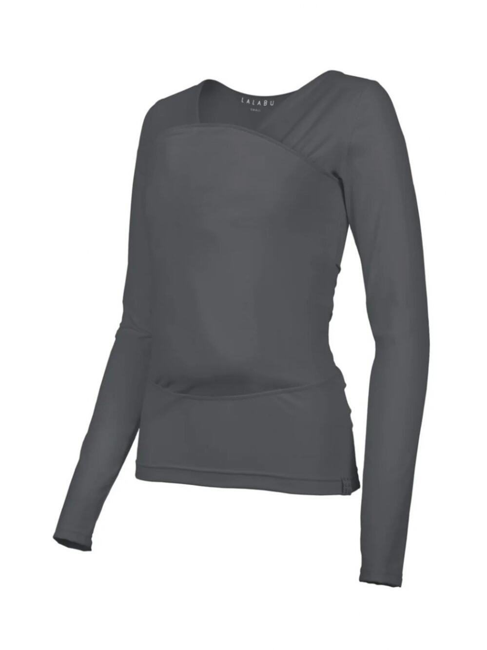 Lalabu Soothe Shirt Long Sleeve Gray Mom Baby Wearing L